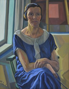 1_k_Magda Langenstraß-Uhlig_ Selbstporträt im blauen Kleid, um 1933