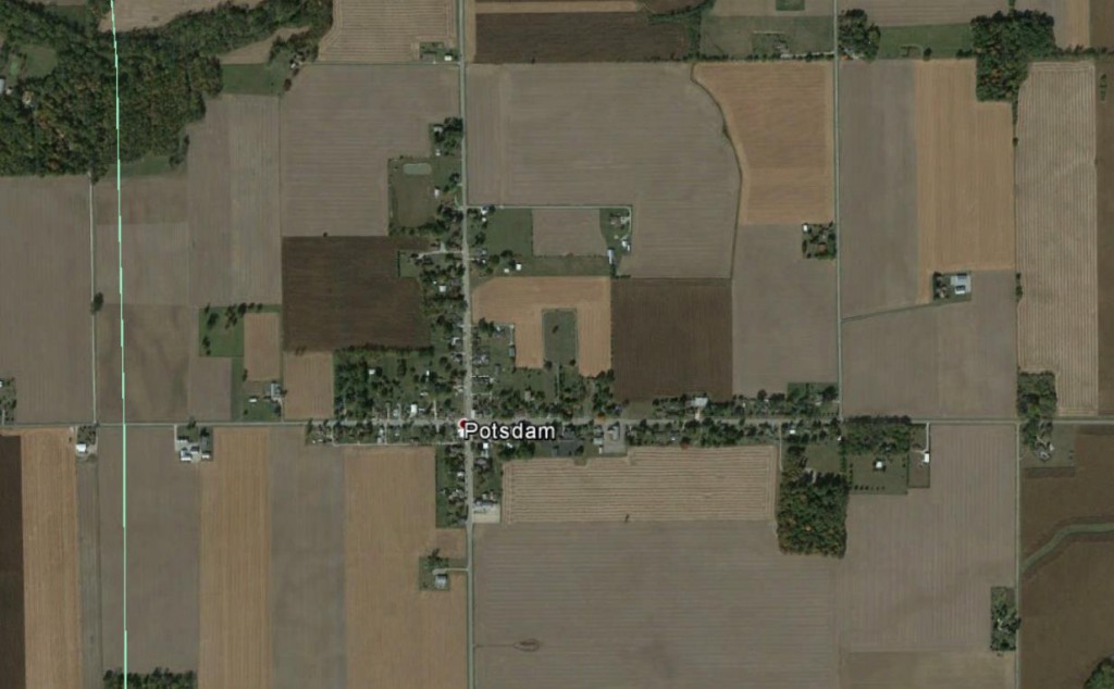 Irgendwo zwischen den Feldern in Ohio: Potsdam (GoogleEarth)